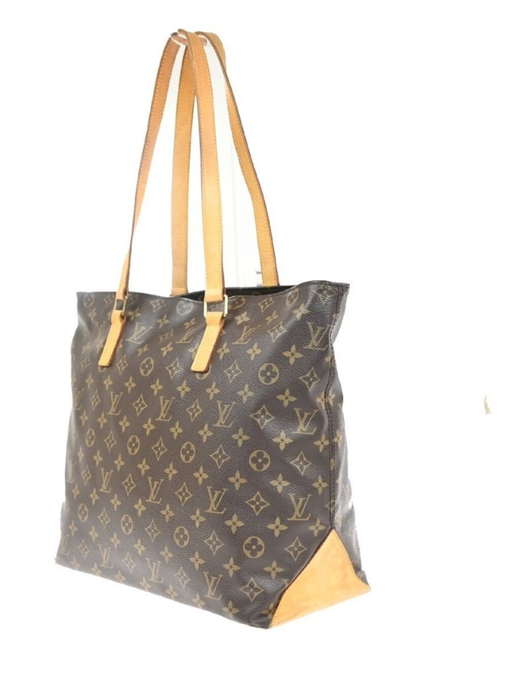 LOUIS VUITTON Cabas Mezzo Shoulder Bag Monogram Leather Brown M51151 73MA498 - Picture 2 of 16